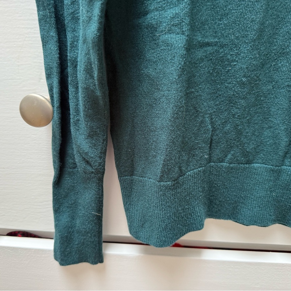 Ann Taylor Forest Green Sweater with Button Detail in Size Small. - Picture 5 of 6